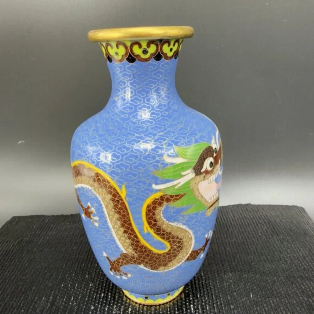 Chinese Cloisonne Enamel Metal Vase chinese cloisonne